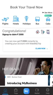 MakeMyTrip android App screenshot 0